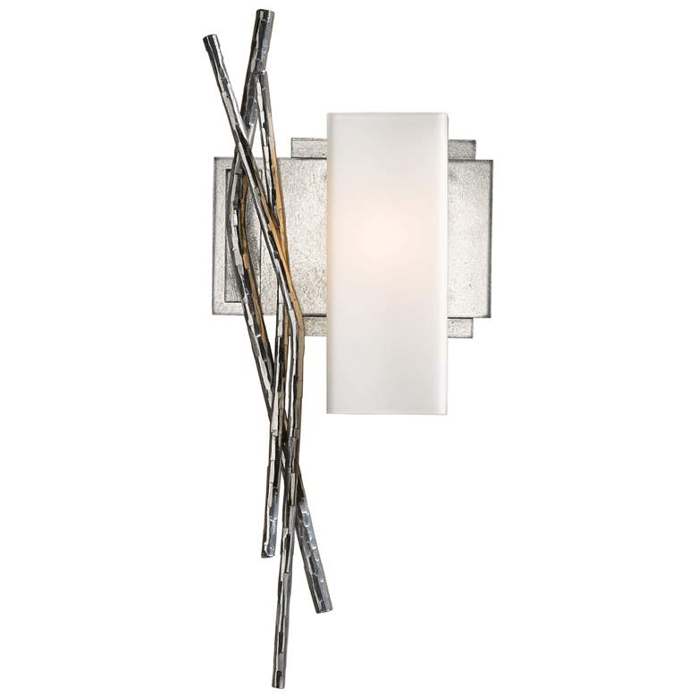 Image 1 Brindille Sconce - Sterling Finish - Opal Glass - Right Orientation