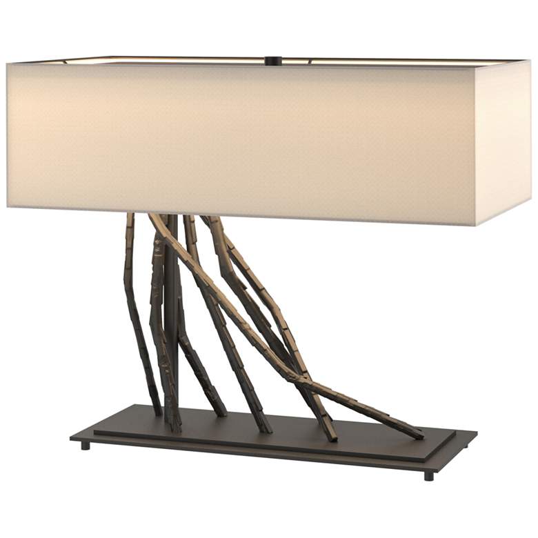 Image 1 Brindille Table Lamp - Black Finish - Flax Shade