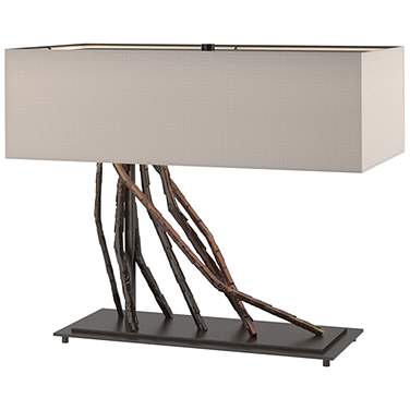 Brindille Table Lamp - Oil Rubbed Bronze Finish - Flax Shade