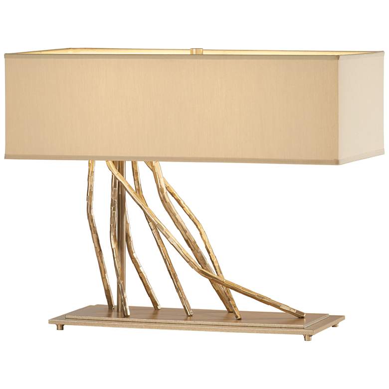 Image 1 Brindille Table Lamp - Soft Gold Finish - Flax Shade