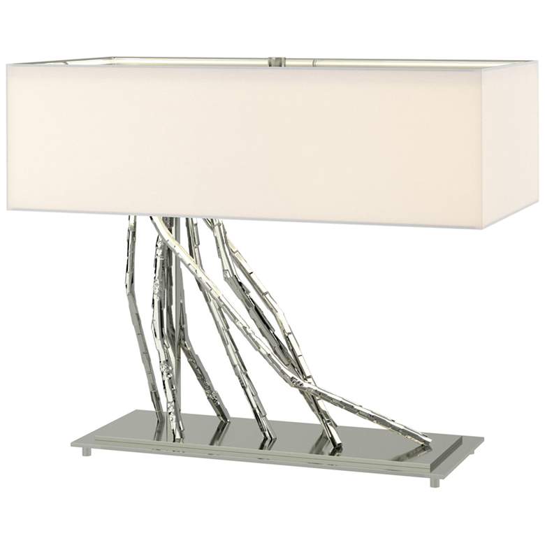 Image 1 Brindille Table Lamp - Sterling Finish - Natural Anna Shade