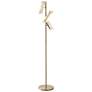 1_Brindisi 62" High 3-Light Brass Modern LED Tree Floor Lamp