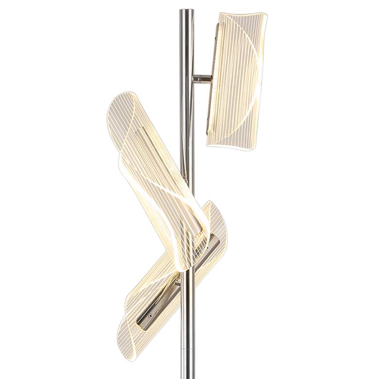 Image 2 Brindisi 62" High 3-Light Bright Nickel Metal LED Tree Floor Lamp more views