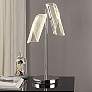 Brindisi Bright Nickel Metal 2-Light LED Accent Table Lamp