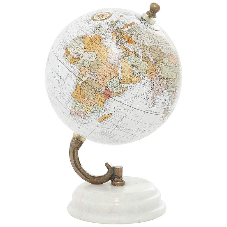 Image 2 Brindisi White Plastic Terrestrial Globe