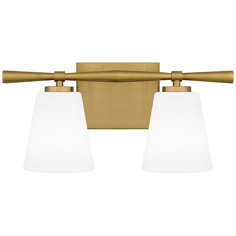 Image 2 Brindley 2-Light Aged Brass Vanity Light
