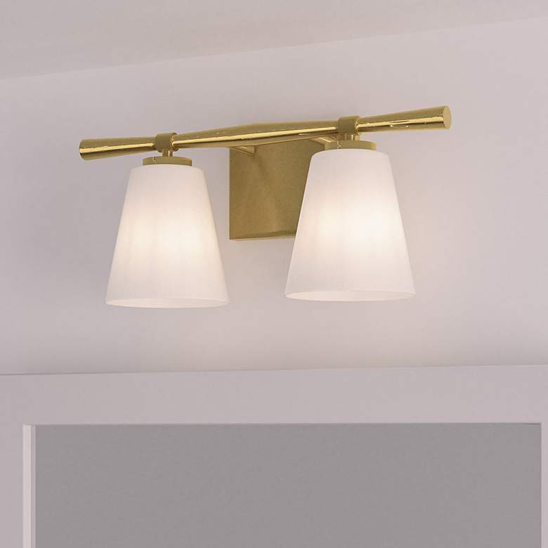 Image 1 Brindley 2-Light Aged Brass Vanity Light