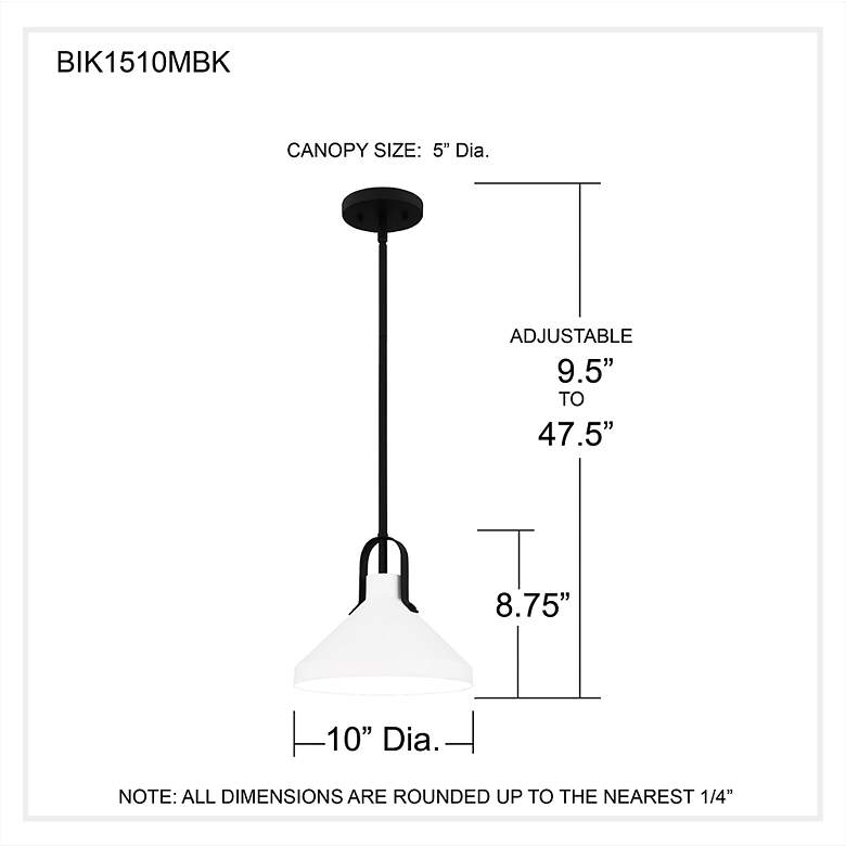 Image 6 Brink 1-Light Matte Black Mini Pendant more views