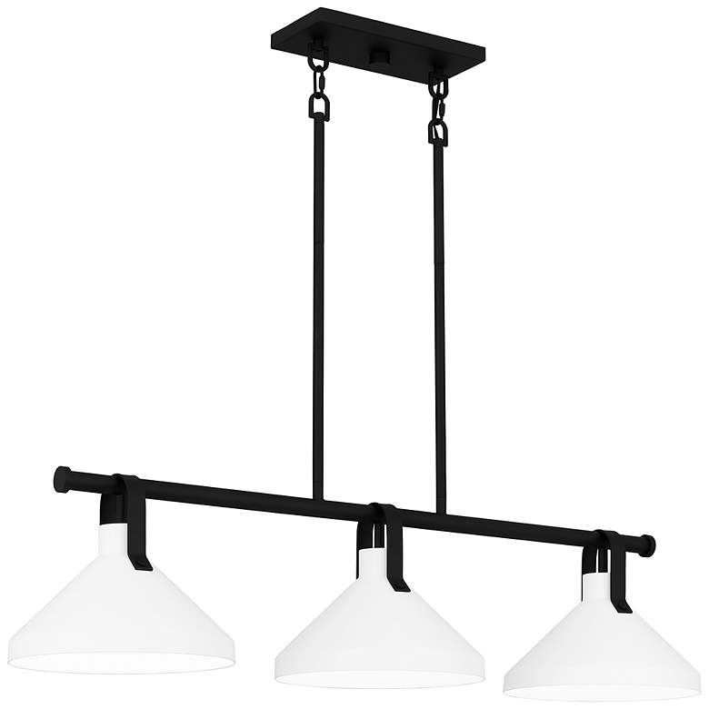 Image 1 Brink 3-Light Matte Black Island Light