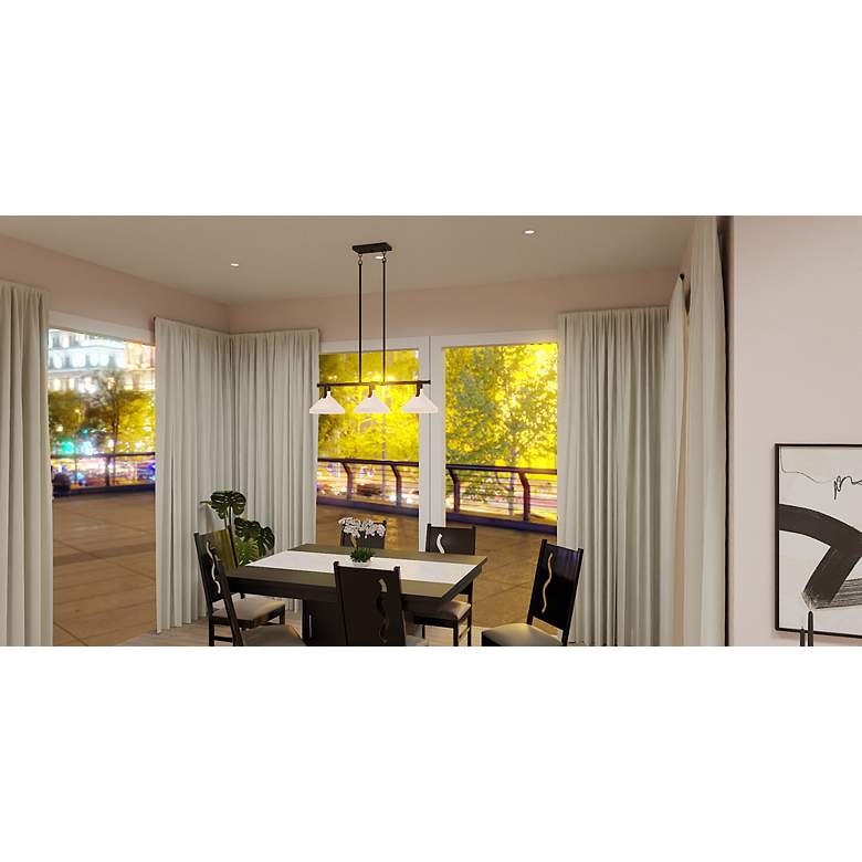 Image 3 Brink 3-Light Matte Black Island Light more views