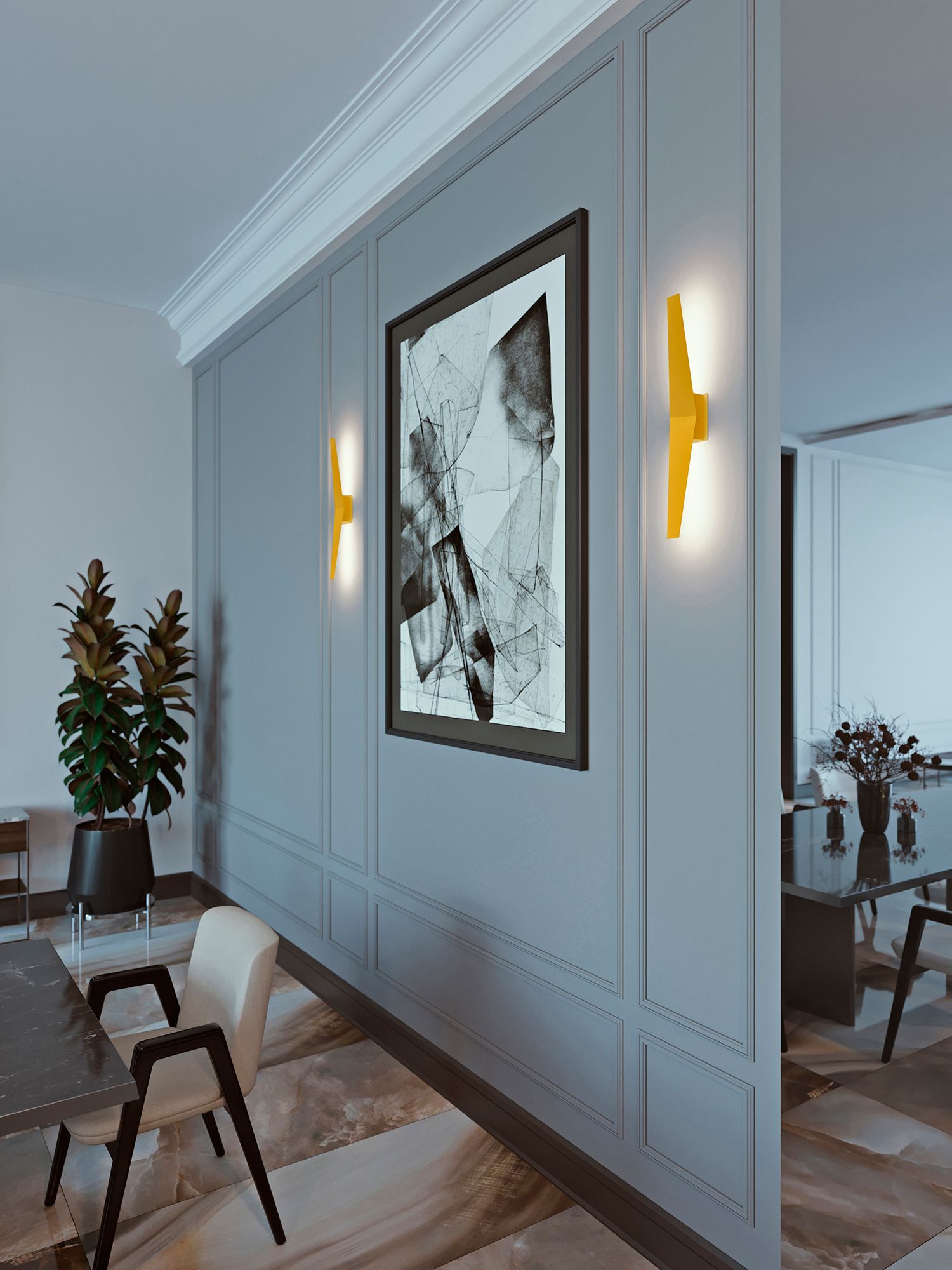 Image 2 Brink 36" High Gold LED Wall Sconce Acrylic Shade more views