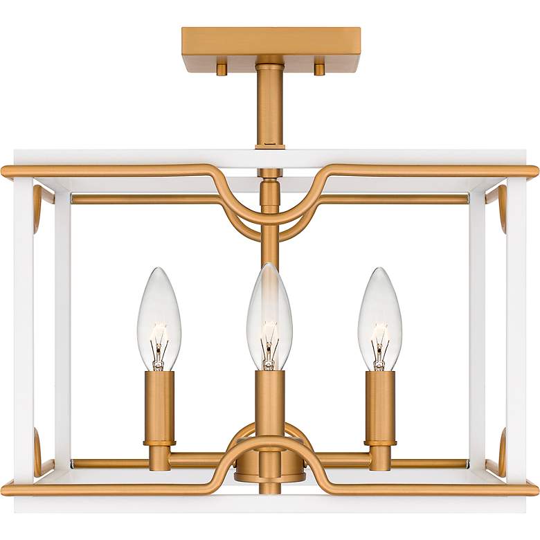 Image 5 Brinkman 4-Light Matte White Semi-Flush Mount Light more views