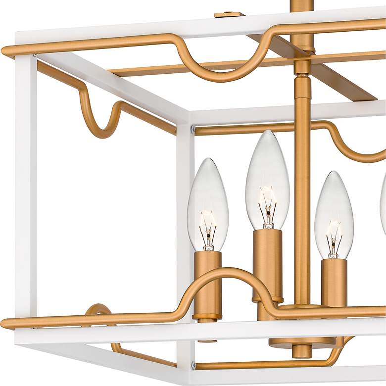Image 7 Brinkman 4-Light Matte White Semi-Flush Mount Light more views