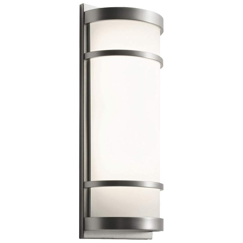 Image 1 Brio LED Sconce - Satin Nickel Finish - White Acrylic Shade