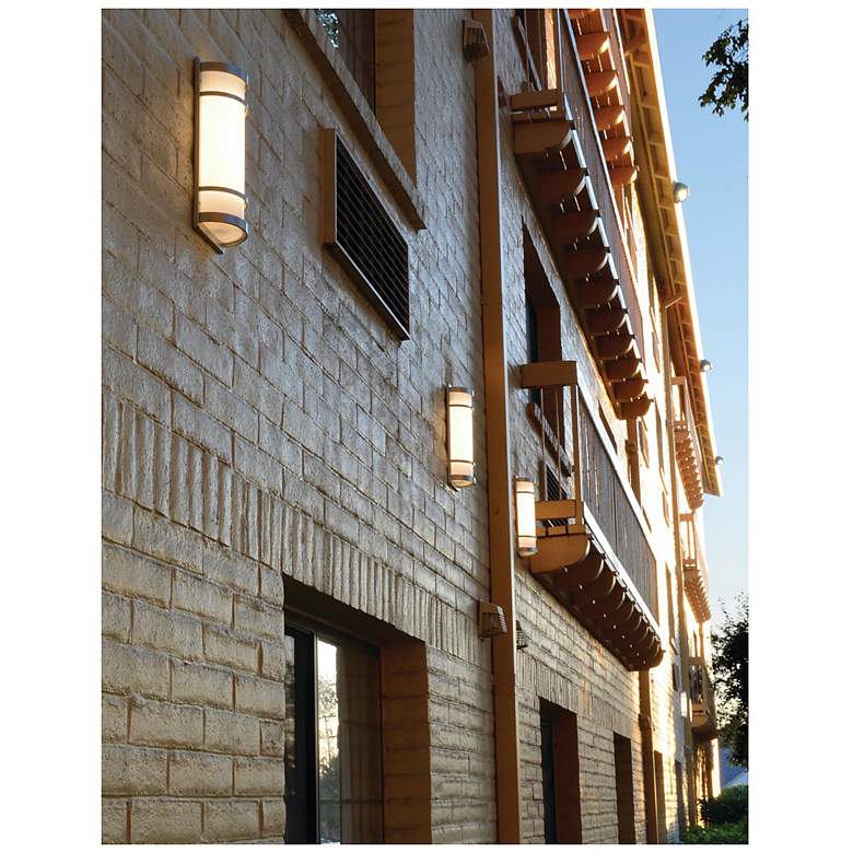 Image 3 Brio LED Sconce - Satin Nickel Finish - White Acrylic Shade more views