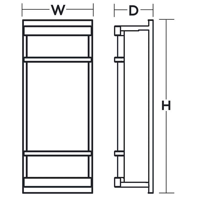 Image 5 Brio LED Sconce - Satin Nickel Finish - White Acrylic Shade more views