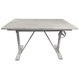 Image1 of Brio Whitewash Sit or Standing Adjustable Desk