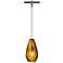 Briolette 4 1/4"W Amber and Bronze LED Monorail Mini Pendant