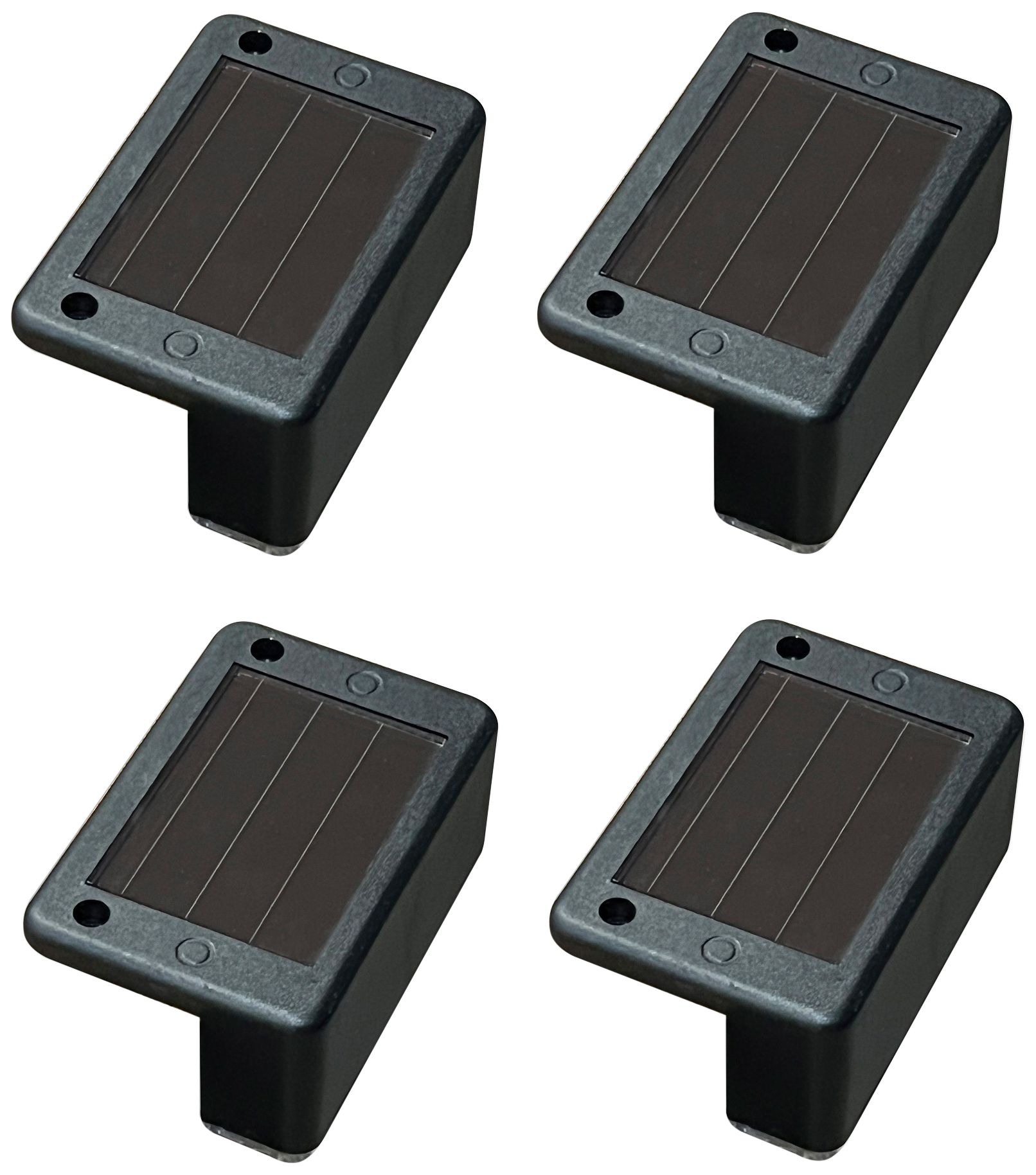 Maxsa 2" Wide Solar Powered LED Deck Light Set of 4 22V31 Lamps Plus