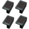 Brione 2"W Black Solar-Powered LED Deck Lights Set of 4