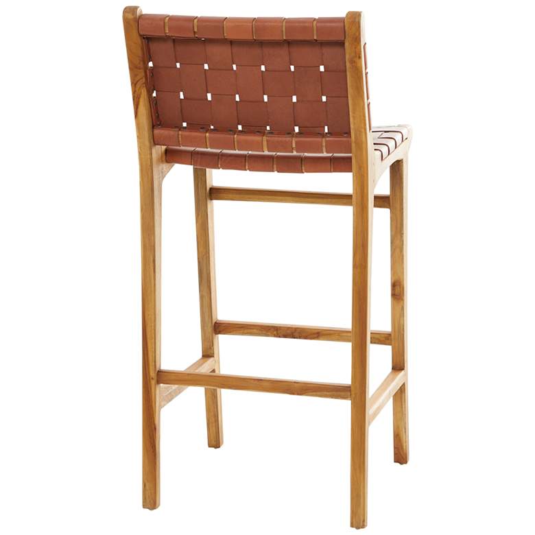 Image 6 Briones 29" Brown Genuine Leather Bar Stool more views