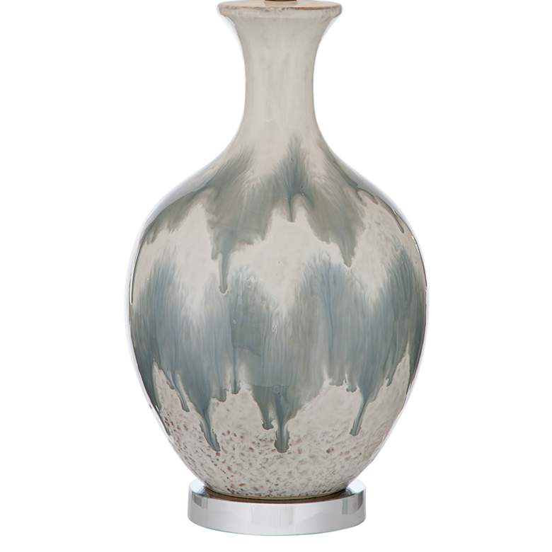 Image 4 Briony Gray and White Glaze Ceramic Table Lamp more views