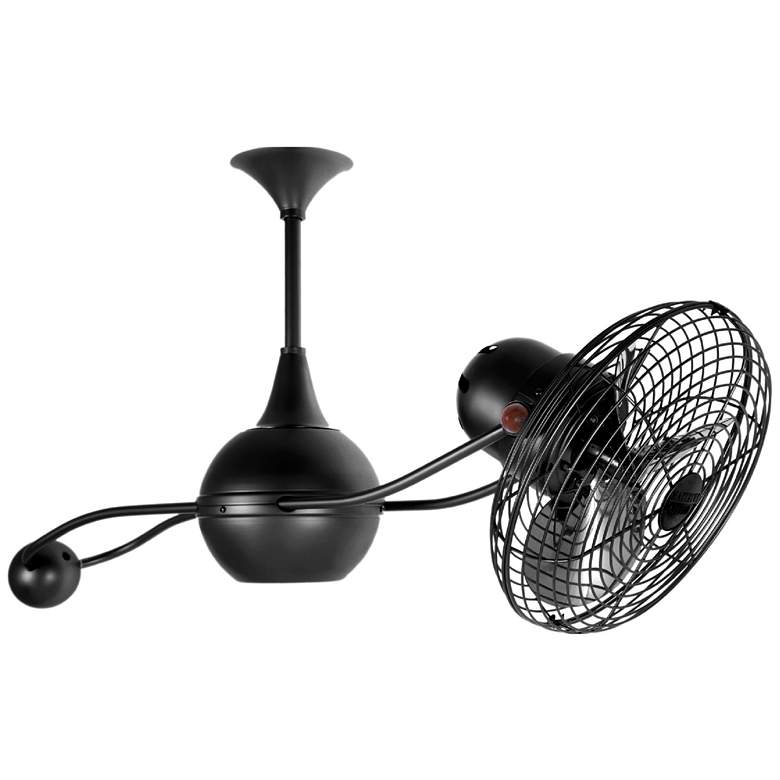 Image 1 Brisa 2000 39 inch Matte Black Rotational Ceiling Fan With Metal Blades