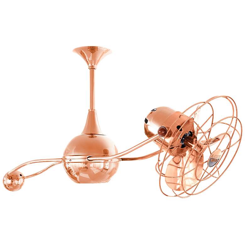 Image 1 Brisa 2000 39" Polished Copper Rotational Ceiling Fan With Metal Blade