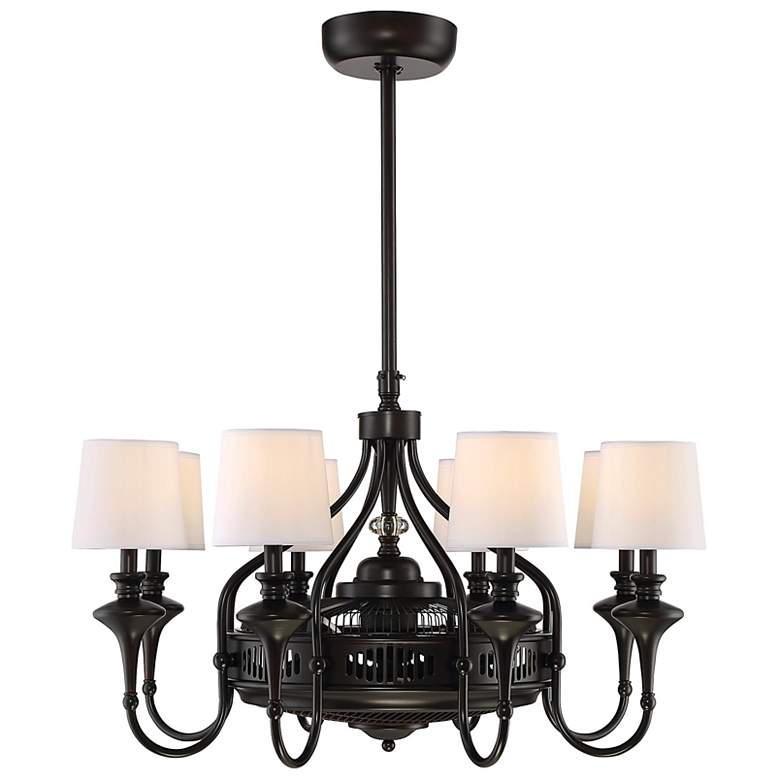 Image 3 Brisa 8-Light Fan D'Lier in English Bronze