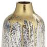4_Brisbane 11 1/2" High Matte Gold and Gray Decorative Vase more views