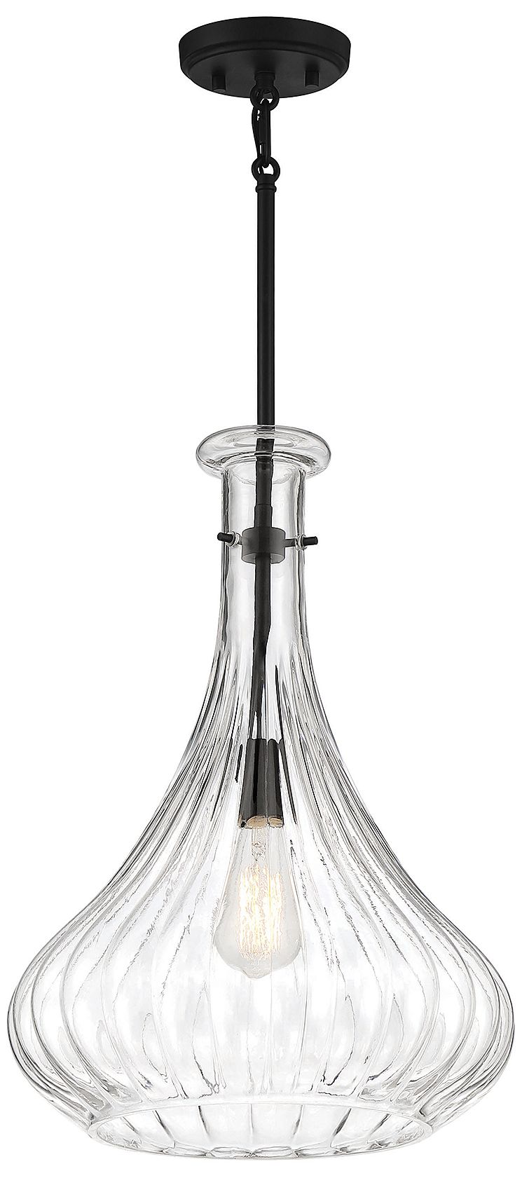Image 4 Bristo 1-Light Pendant in Matte Black more views
