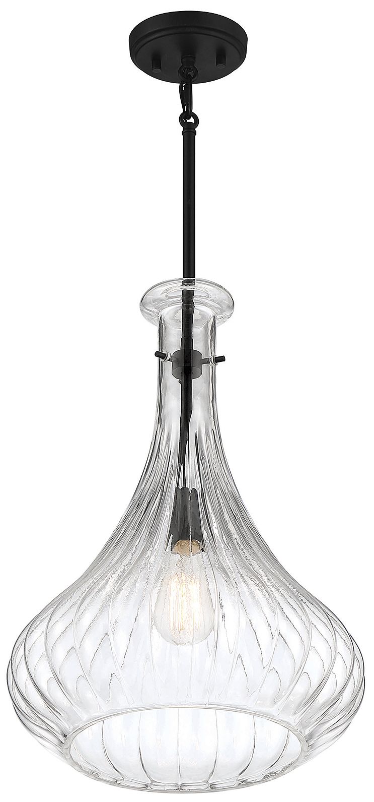 Image 5 Bristo 1-Light Pendant in Matte Black more views