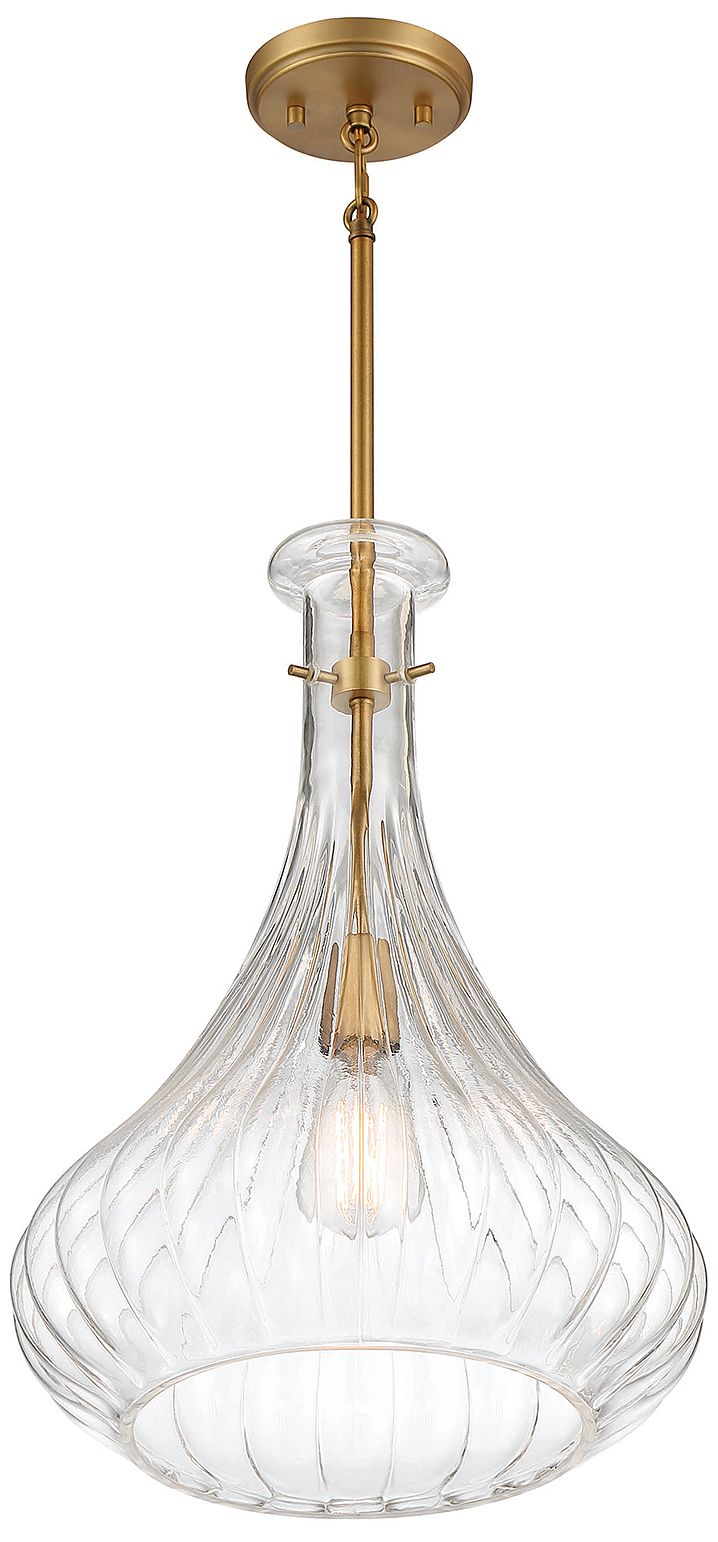 Image 4 Bristo 1-Light Pendant in Warm Brass more views