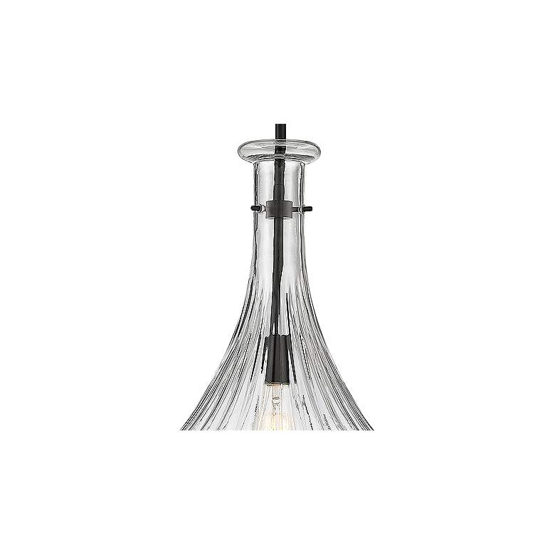 Image 3 Bristo 14" Wide Matte Black Metal Pendant Light more views