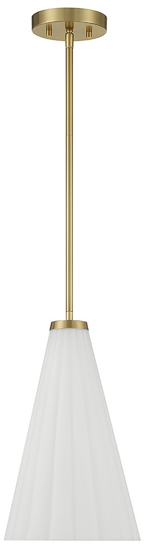 Image 2 Bristol 1-Light Pendant in Warm Brass more views