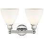 2_Bristol 11 3/4"H Polished Nickel and White 2-Light Sconce more views