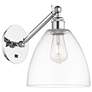 1_Bristol 12" High Polished Chrome Adjustable Sconce with Clear Shade