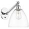 Bristol 12" High Polished Chrome Adjustable Sconce with Clear Shade