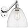 Bristol 12" High Polished Chrome Adjustable Sconce with Seedy Shade
