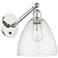 Bristol 12" High Polished Nickel Adjustable Sconce with Seedy Shade