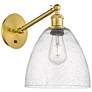 1_Bristol 12" High Satin Gold Adjustable Sconce with Seedy Shade