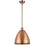 Bristol 12" Wide Antique Copper LED Stem Hung Mini Pendant