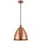 Bristol 12" Wide Antique Copper LED Stem Hung Mini Pendant