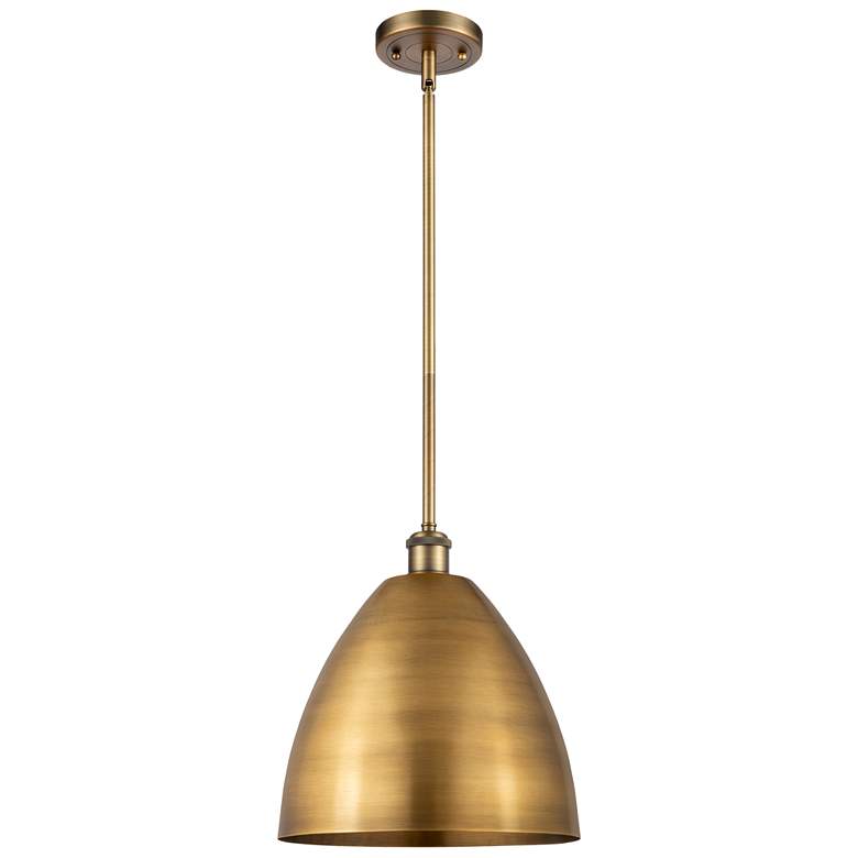 Image 1 Bristol 12" Wide Brushed Brass Dome Mini Pendant