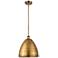 Bristol 12" Wide Brushed Brass Dome Mini Pendant