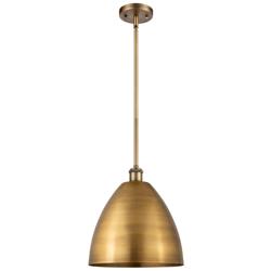 Bristol 12" Wide Brushed Brass Dome Mini Pendant