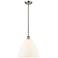 Bristol 12" Wide Brushed Satin Nickel LED Mini Pendant