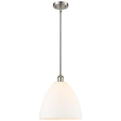 Bristol 12" Wide Brushed Satin Nickel LED Mini Pendant