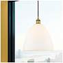 2_Bristol 12"W Brushed Brass Mini Pendant w/ Matte White Glass more views