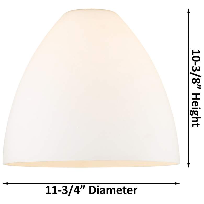 Image 3 Bristol 12"W Brushed Brass Mini Pendant w/ Matte White Glass more views
